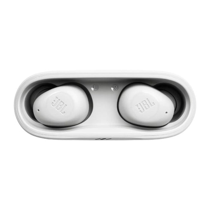 JBL Vibe Buds | In-Ear Headphones - Wireless - Bluetooth - Smart Ambient Technology - White-Sonxplus St-Georges