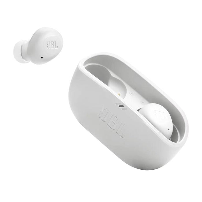 JBL Vibe Buds | In-Ear Headphones - Wireless - Bluetooth - Smart Ambient Technology - White-Sonxplus St-Georges