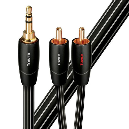 Audioquest Tower | Gold-Plated 3.5mm Jack to RCA Cables - 1 Meters-Sonxplus St-Georges