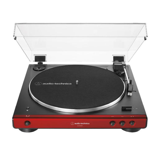 Audio-Technica AT-LP60XBT-RD | Turntable Stereo - Wireless - Bluetooth - Belt Drive - Fully Automatic - Rouge-Sonxplus St-Georges