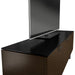 BDI BDICORR8179CHOCO | Multimedia cabinet - Louvered door - Solid wood - Tempered glass top - Chocolate stained walnut-Sonxplus St-Georges