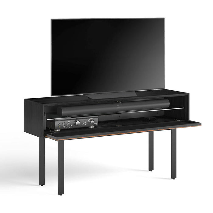 BDI BDIINTER7246EA | Multimedia cabinet - Full width push-open door - Frêne Charbon-Sonxplus St-Georges