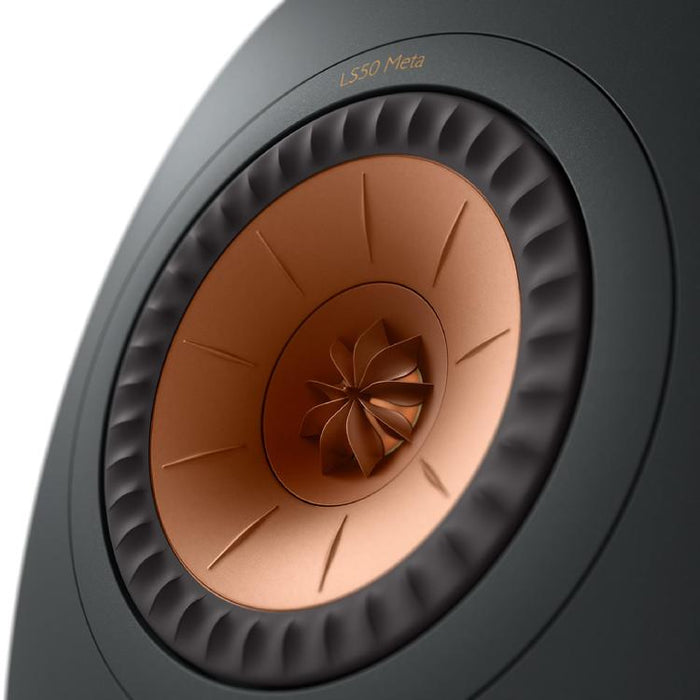 KEF LS50 META | Uni-Q 12th Generation HiFi Speakers - Bass reflex 2-way - Metamaterial absorption technology - Carbon Black - Pair-Sonxplus St-Georges