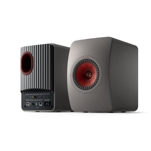 KEF LS50 WIRELESS II | Wireless HiFi Speakers - Metamaterial Absorption - Titanium Grey - Pair-Sonxplus St-Georges