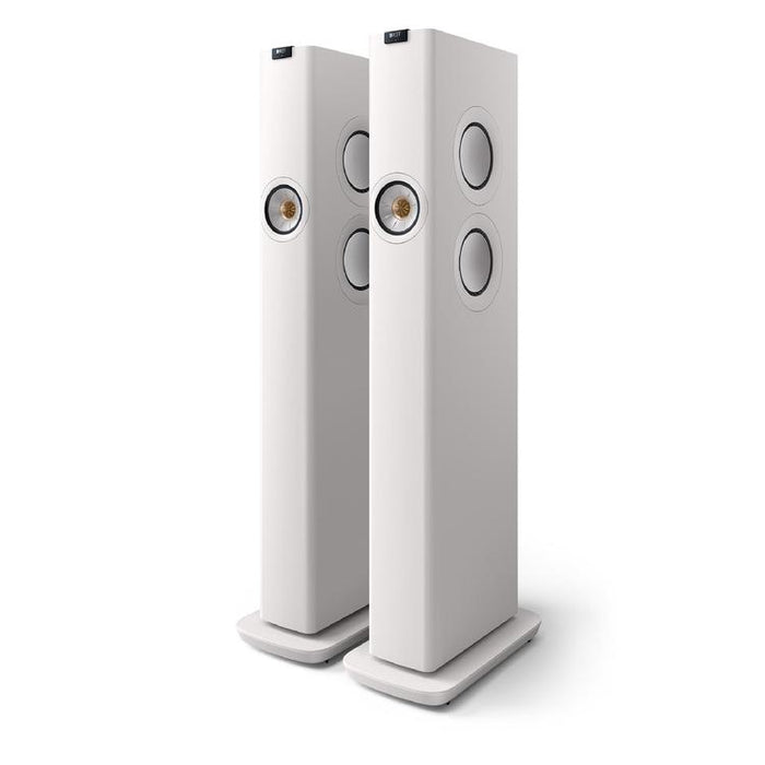 KEF LS60 WIRELESS | HiFi Wireless Floorstanding Speakers - All-in-1 - Mineral White - Pair-Sonxplus St-Georges