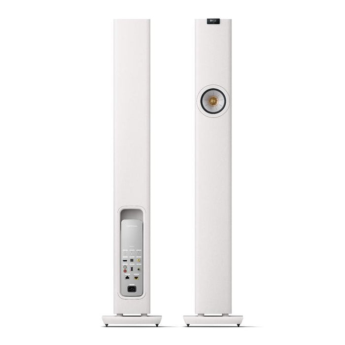 KEF LS60 WIRELESS | HiFi Wireless Floorstanding Speakers - All-in-1 - Mineral White - Pair-Sonxplus St-Georges