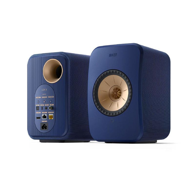 KEF LSX II | Wireless HiFi Speakers - Compact & Versatile - Cobalt Blue - Pair-Sonxplus St-Georges