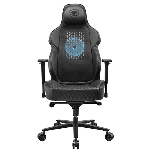 Cougar NxSys Aero | Play chair - Built-in 200mm fan - Scalloped bucket seat - Black-Sonxplus St-Georges