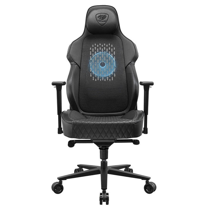 Cougar NxSys Aero | Play chair - Built-in 200mm fan - Scalloped bucket seat - Black-Sonxplus St-Georges