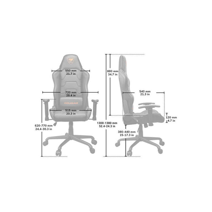 Cougar Armor Air | Play chair - High back with 2 options - 2D adjustable armrest - Black-Sonxplus St-Georges