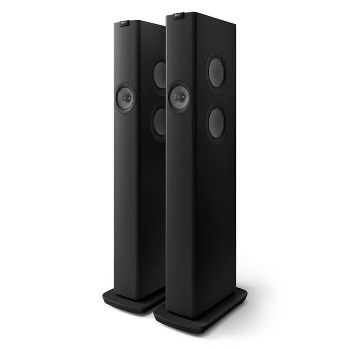 KEF LS60 WIRELESS | HiFi Wireless Floorstanding Speakers - All-in-1 - Carbon Black - Pair-Sonxplus St-Georges