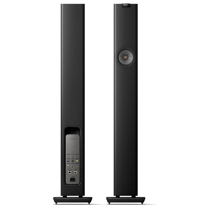 KEF LS60 WIRELESS | HiFi Wireless Floorstanding Speakers - All-in-1 - Carbon Black - Pair-Sonxplus St-Georges