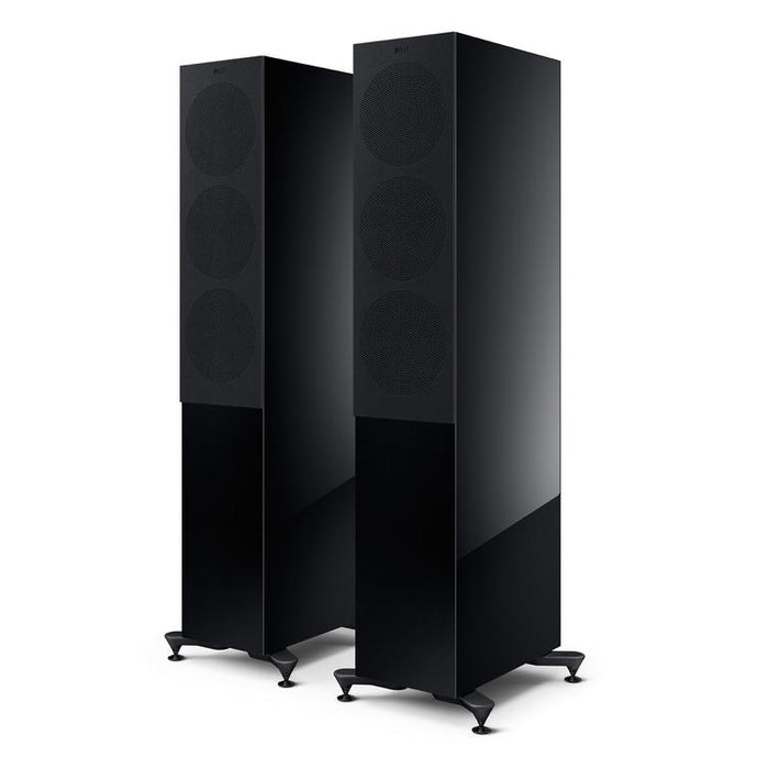 KEF R7 Meta | Floorstanding Speakers - Bass Reflex 3 way - Hi-Fi - Black Gloss - Pair-Sonxplus St-Georges