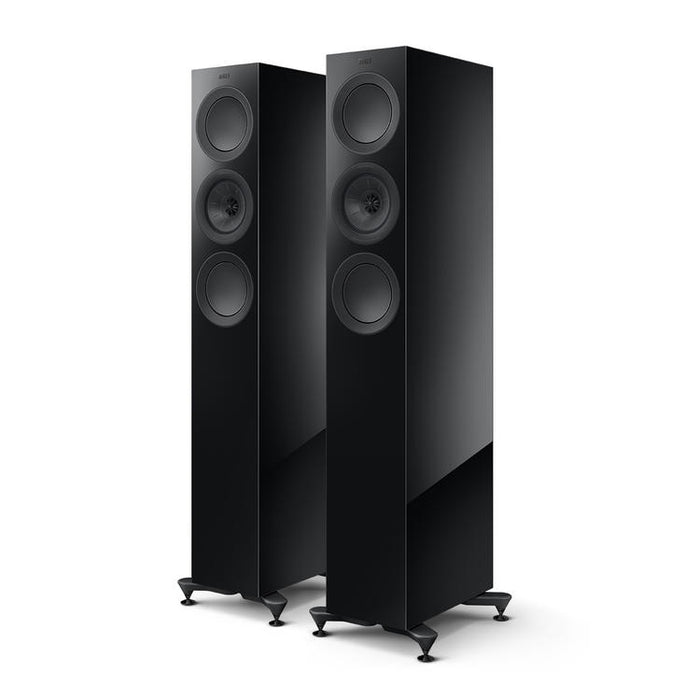 KEF R5 Meta | Floorstanding Speakers - Bass Reflex 3 way - Hi-Fi - Black Gloss - Pair-Sonxplus St-Georges