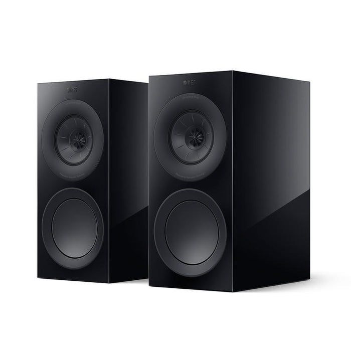 KEF R3 Meta | Bookshelf Speakers - Bass Reflex 3 way - Hi-Fi - Black Gloss - Pair-Sonxplus St-Georges