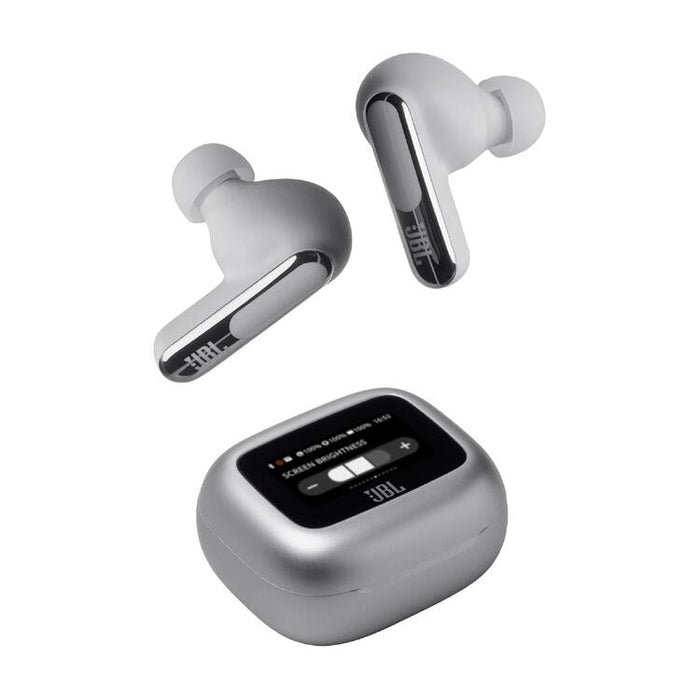 JBL Live Beam 3 | In-ear headphones - 1.45" LED touch screen - Silver-Sonxplus St-Georges