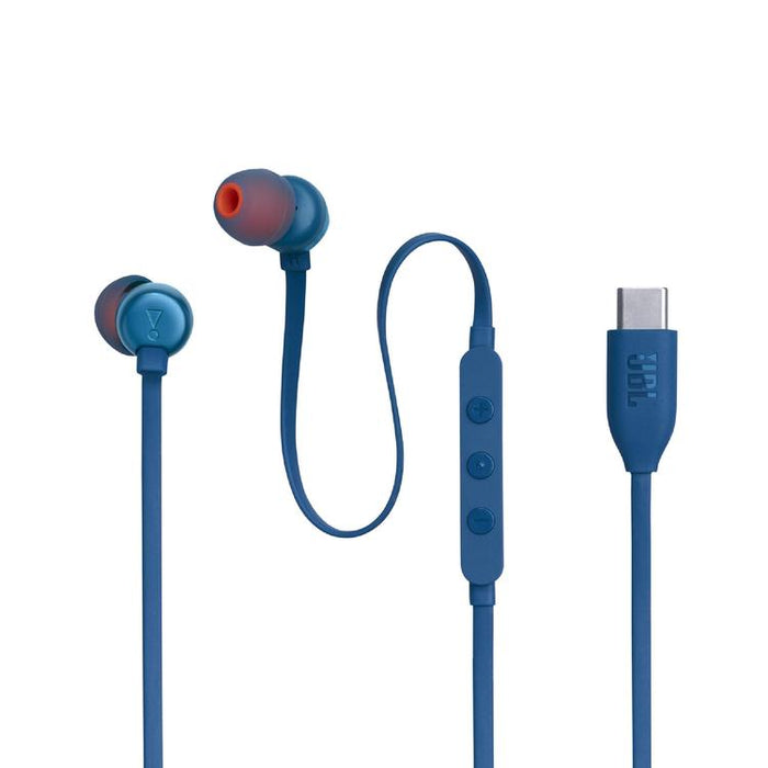 JBL Tune 310C | In-Ear Headphones - Wired - USB-C - 3 Button Remote Control - Blue-Sonxplus St-Georges