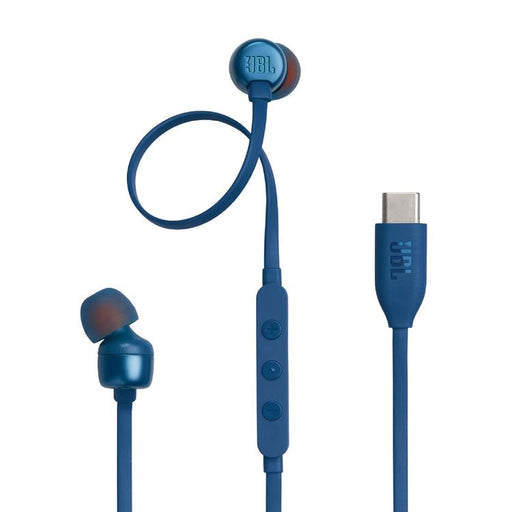 JBL Tune 310C | In-Ear Headphones - Wired - USB-C - 3 Button Remote Control - Blue-Sonxplus St-Georges