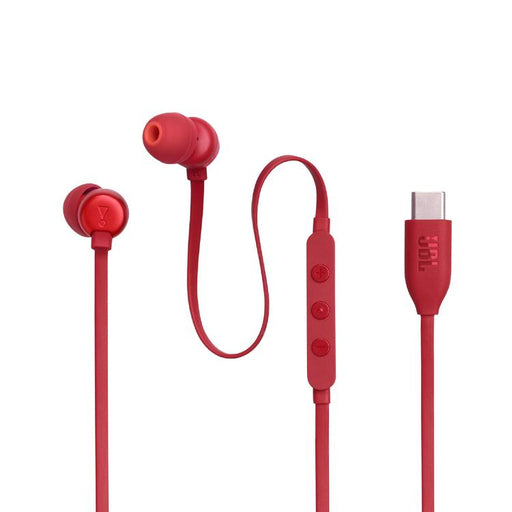 JBL Tune 310C | In-ear headphones - Wired - USB-C - 3-button remote control - Red-Sonxplus St-Georges