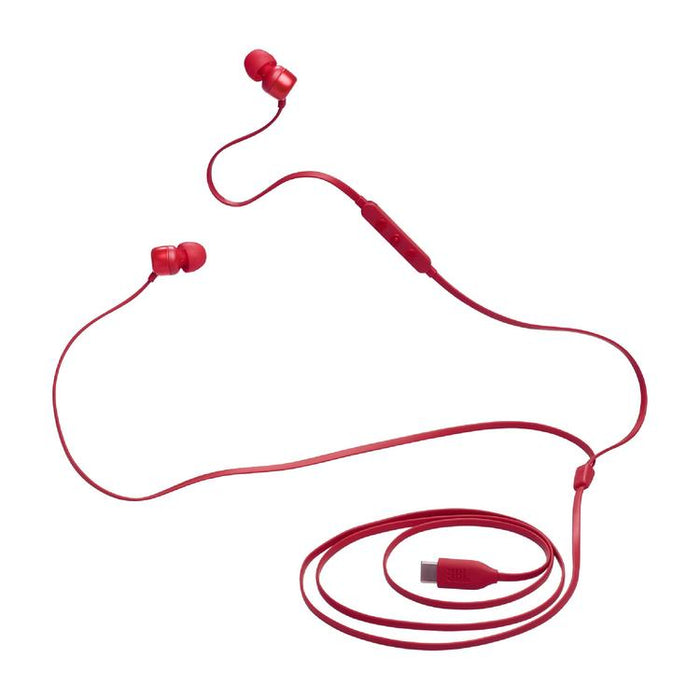 JBL Tune 310C | In-ear headphones - Wired - USB-C - 3-button remote control - Red-Sonxplus St-Georges