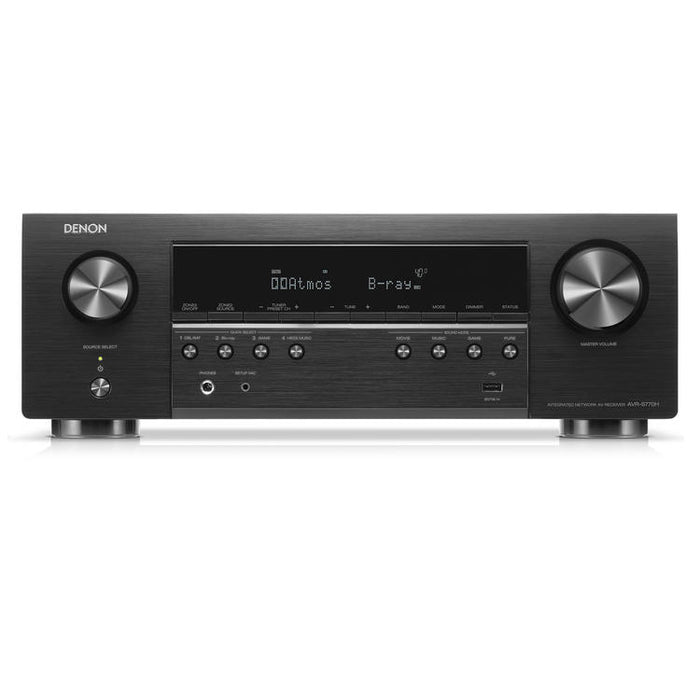 Denon AVR-S770H | AV Receiver - 7.2 channels - Home theater - 8K - Integrated HEOS - 75W - Black-Sonxplus St-Georges