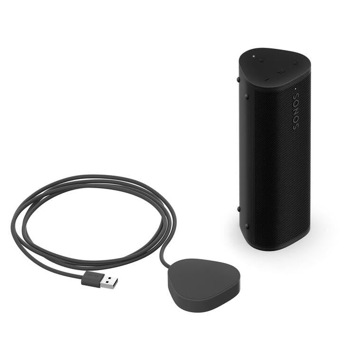 Sonos | Roam Charging Set - 1 Roam 2 Portable Speaker - 1 Roam Charger - Black-Sonxplus St-Georges