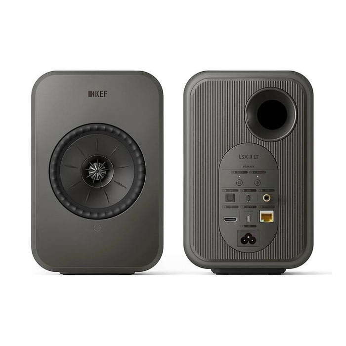 KEF LSX II LT | Wireless HiFi Speakers - Compact & Versatile - Graphite Grey - Pair-Sonxplus St-Georges