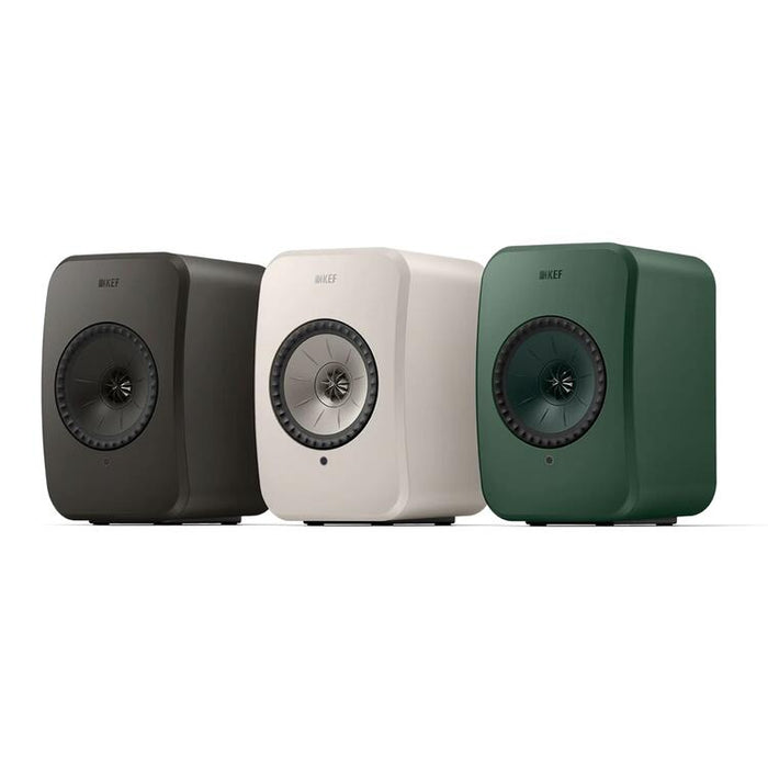 KEF LSX II LT | Wireless HiFi Speakers - Compact & Versatile - Sage Green - Pair-Sonxplus St-Georges