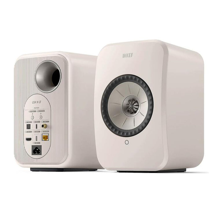 KEF LSX II LT | Wireless HiFi Speakers - Compact & Versatile - Pebble White - Pair-Sonxplus St-Georges