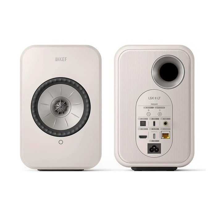 KEF LSX II LT | Wireless HiFi Speakers - Compact & Versatile - Pebble White - Pair-Sonxplus St-Georges