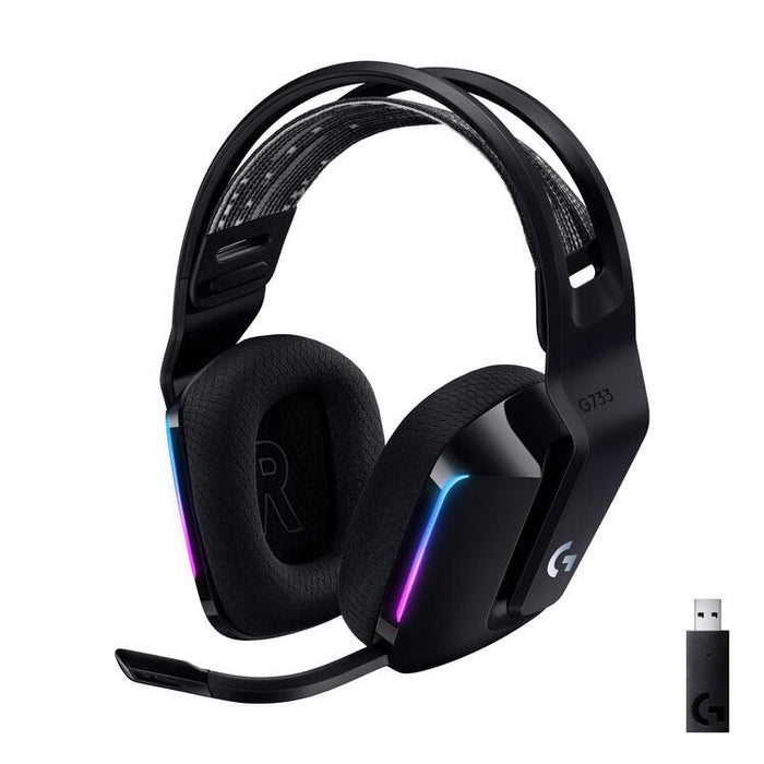 Logitech G733K | Around-ear gaming headset - LightSpeed - Black - Wireless-Sonxplus St-Georges