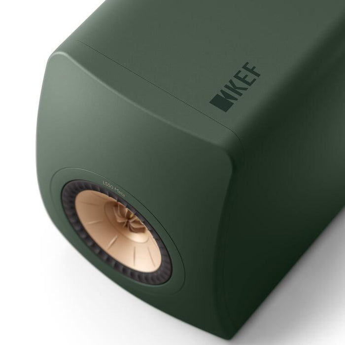 KEF LS50 META | Uni-Q 12th Generation HiFi Speakers - Bass reflex 2-way - Metamaterial absorption technology - Moss Green - Pair-Sonxplus St-Georges