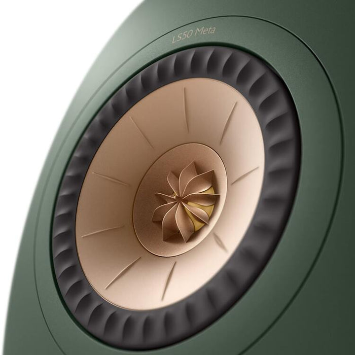 KEF LS50 META | Uni-Q 12th Generation HiFi Speakers - Bass reflex 2-way - Metamaterial absorption technology - Moss Green - Pair-Sonxplus St-Georges