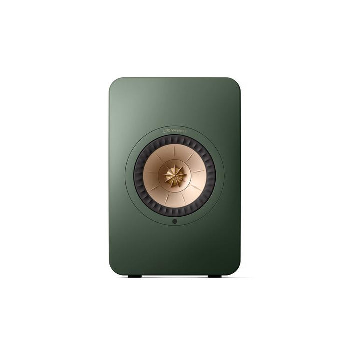 KEF LS50 WIRELESS II | Wireless HiFi Speakers - Metamaterial Absorption - Moss Green - Pair-Sonxplus St-Georges