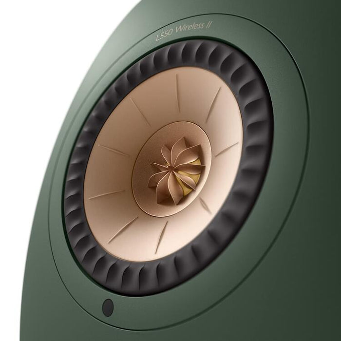 KEF LS50 WIRELESS II | Wireless HiFi Speakers - Metamaterial Absorption - Moss Green - Pair-Sonxplus St-Georges