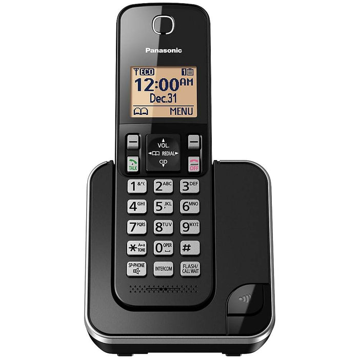 Panasonic KX-TGC380B | Cordless phone - 1 handset - Black-Sonxplus St-Georges