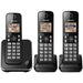 Panasonic KX-TGC383B | Cordless phone - 3 handsets - Black-Sonxplus St-Georges