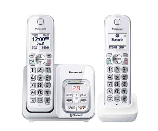 Panasonic KX-TGD592W | Cordless phone - 2 handsets - Cellular link - Answering machine - Bluetooth - White-Sonxplus St-Georges