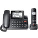 Panasonic KXTGF870B | Combo cordless phone - 1 fixed handset and 1 cordless handset - Answering machine - Black-Sonxplus St-Georges