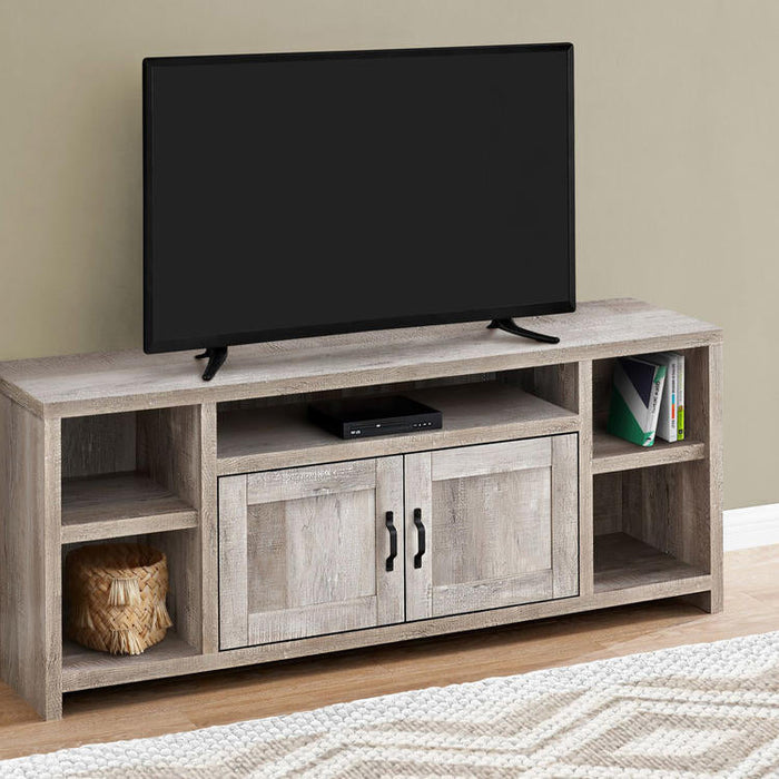 Monarch Specialties I 2742 | TV stand - 60" - Imitation wood - Taupe-Sonxplus St-Georges