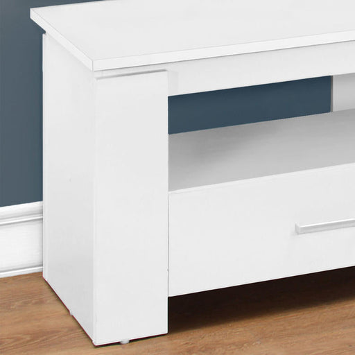 Monarch Specialties I 2601 | TV stand - 48" - 2 Storage drawers - White-Sonxplus St-Georges