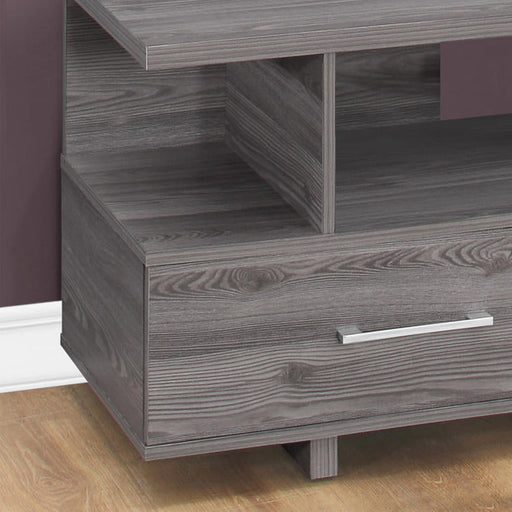 Monarch Specialties I 2608 | TV stand - 48" - 2 Storage drawers - Gris-Sonxplus St-Georges