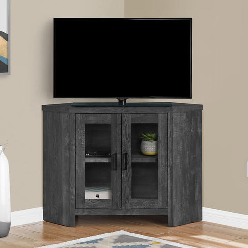 Monarch Specialties I 2716 | TV stand - 42" - Corner - Imitation wood - Black-Sonxplus St-Georges