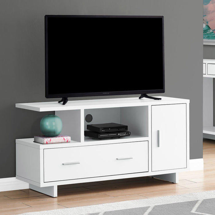 Monarch Specialties I 2800 | TV stand - 48" - With storage - White-Sonxplus St-Georges