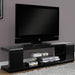 Monarch Specialties I 3536 | TV stand - 60" - Tempered glass - Gloss black-Sonxplus St-Georges