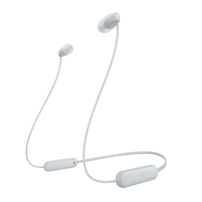 Sony WI-C100 | In-ear headphones - Wireless - Bluetooth - Around the neck - Microphone - IPX4 - White-Sonxplus St-Georges