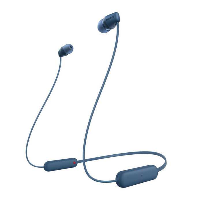 Sony WI-C100 | In-ear headphones - Wireless - Bluetooth - Around the neck - Microphone - IPX4 - Blue-Sonxplus St-Georges