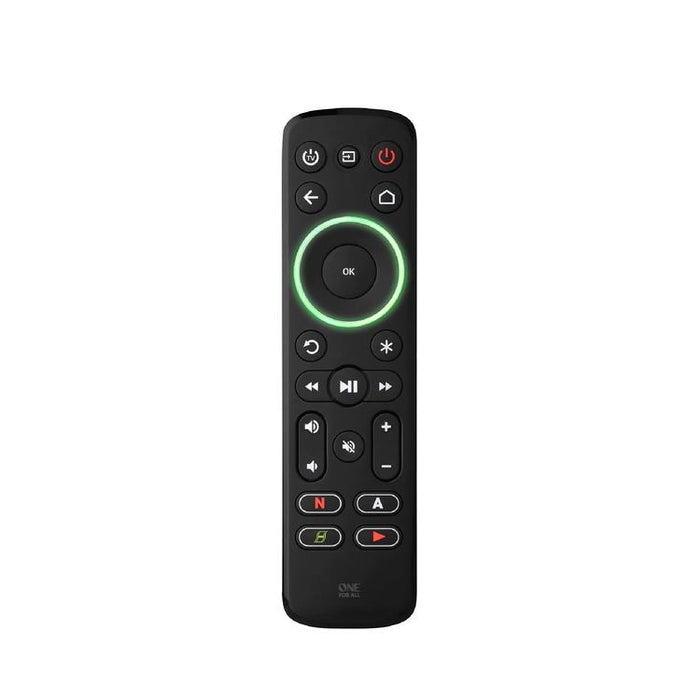 One for All URC7935R | Smart universal remote control for TV, streaming device and soundbar - Smart Series - Black-Sonxplus St-Georges