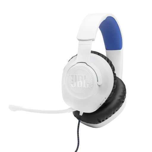 JBL Quantum 100P | Wired circumaural gaming headset - For Playstation Console - White/Blue-Sonxplus St-Georges