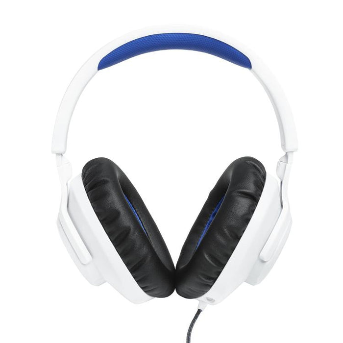 JBL Quantum 100P | Wired circumaural gaming headset - For Playstation Console - White/Blue-Sonxplus St-Georges